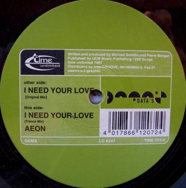 Data's - I Need Your Love