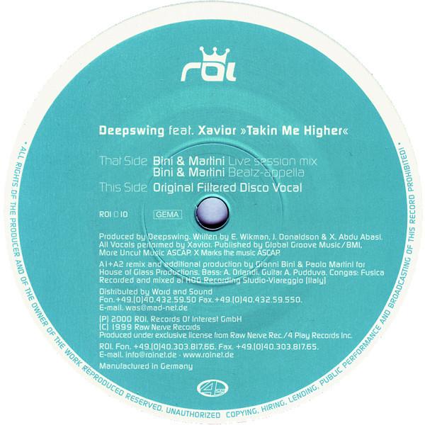 Deep Swing, Xavior - Takin' Me Higher