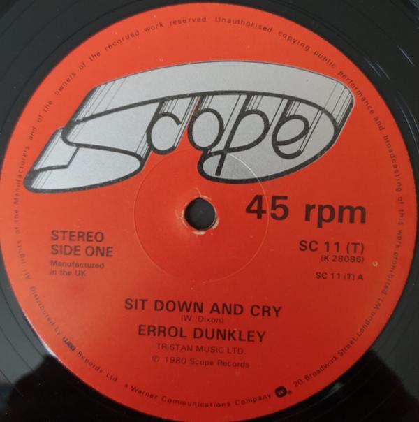 Errol Dunkley - Sit Down And Cry / Peek-A-Boo