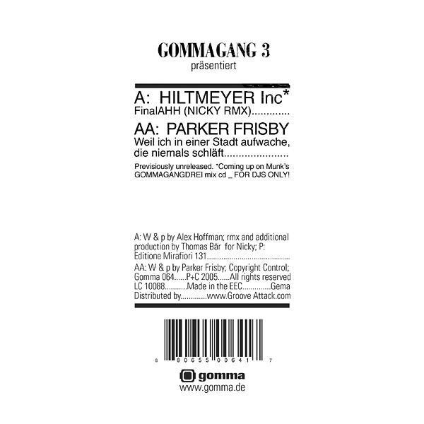 Hiltmeyer Inc, Parker Frisby - Gommagang 3