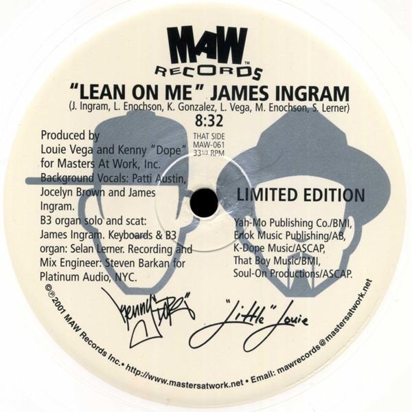James Ingram, Masters At Work, India - Lean On Me / To Be In Love