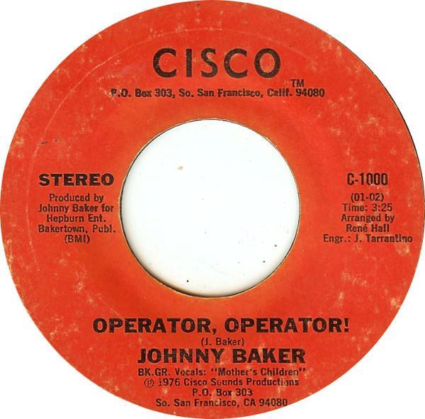 Johnny Baker (3) - Operator, Operator! / Accept Me As I Am