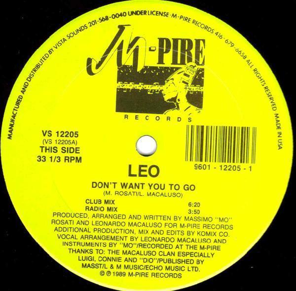 Lenny Macaluso - Don't Want You To Go