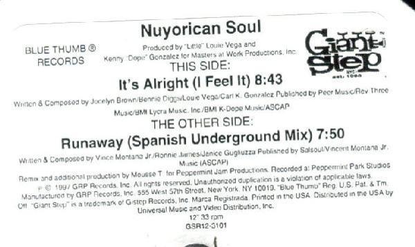 Nuyorican Soul - It's Alright (I Feel It) / Runaway