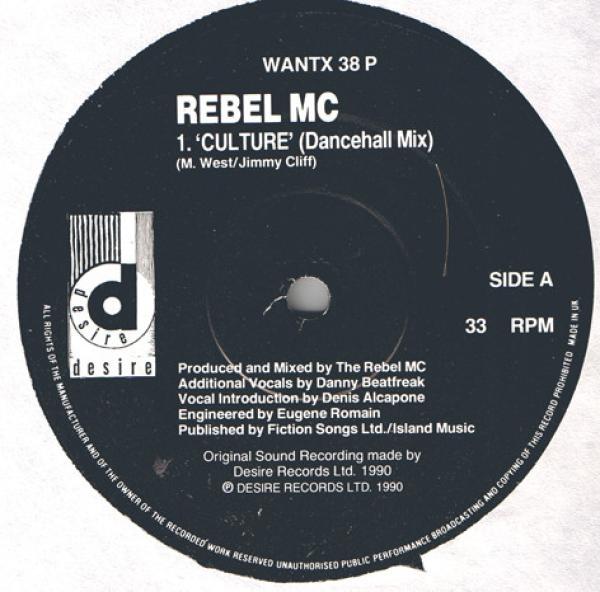 Rebel MC - Culture / Comin' On Strong