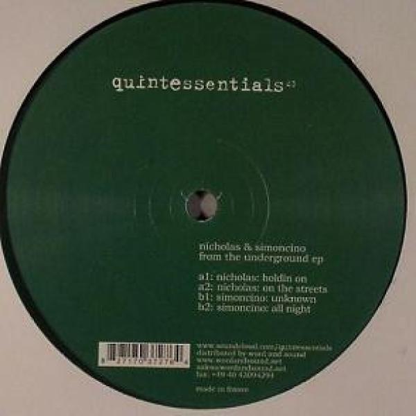 Simoncino, Nicholas (14) - From The Underground EP